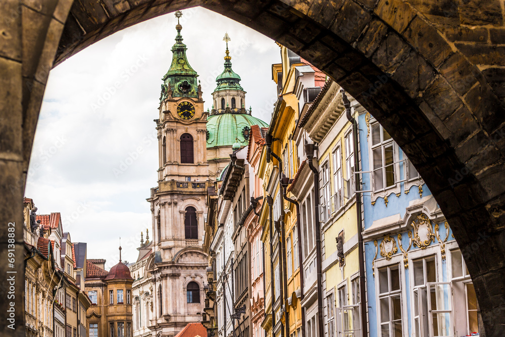 View of old town in Prague,Charles bridge,Czech Republic