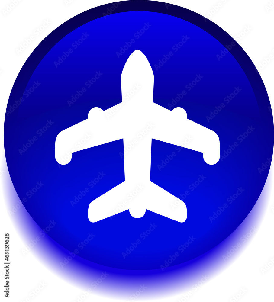 Векторная иконка с изображением самолета