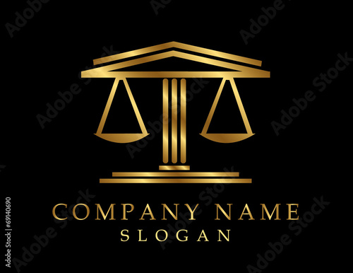 Lawyer logotype black background