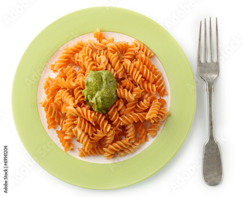 Italian pasta on table, close-up