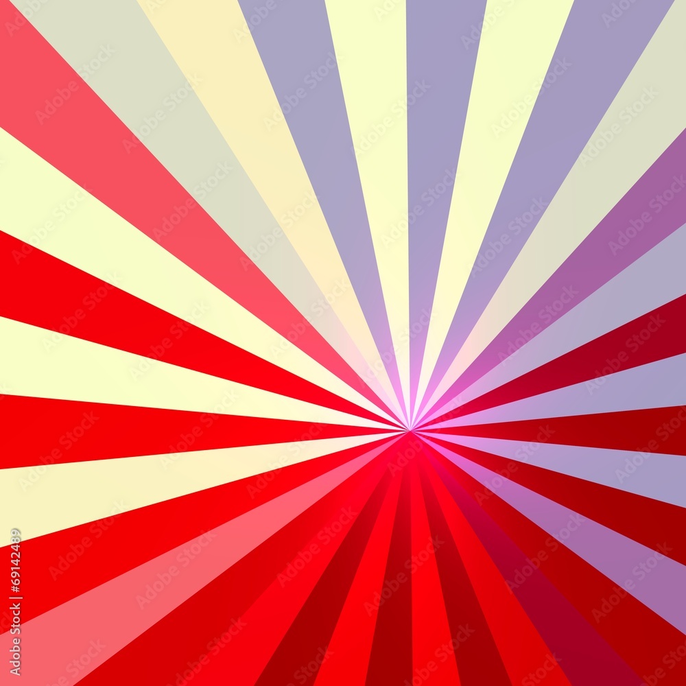 White Blue Red Abstract Rays Background - Stripes