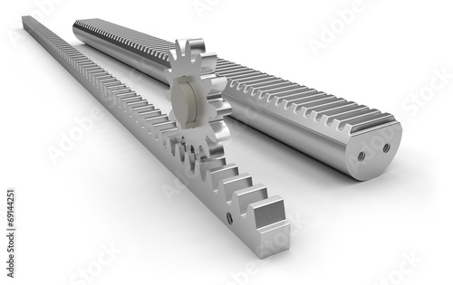 Metal gear racks with pinion