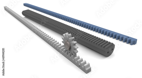 Plastic gear racks with pinion
