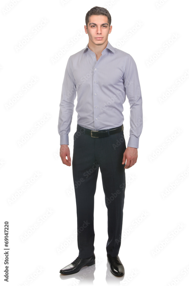 Man in fashion look isolated on white Man in fashion look isolated on white