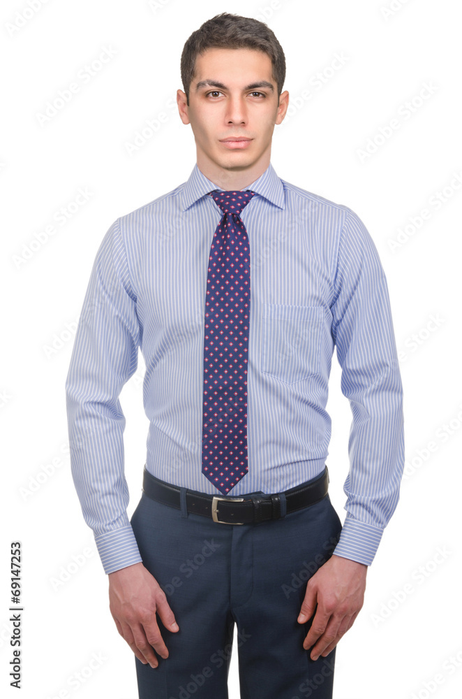 Male model with shirt isolated on white Male model with shirt isolated on white