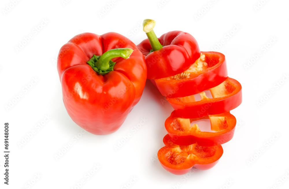 Red pepper isolated on white background Red pepper isolated on white background