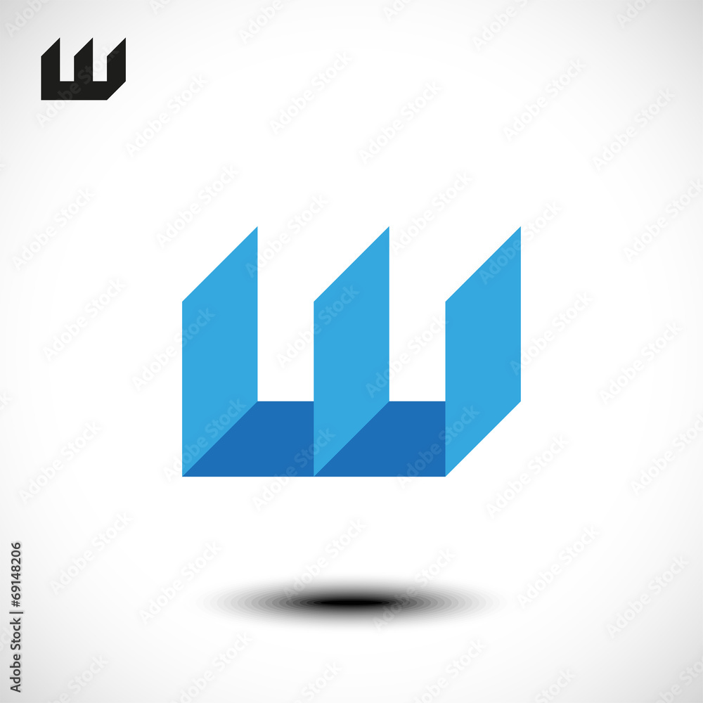 Abstract icons based on the letter W Abstract icons based on the letter W