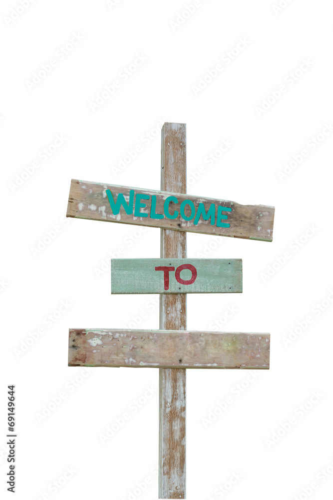 Wooden sign farm style isolated on white Wooden sign farm style isolated on white