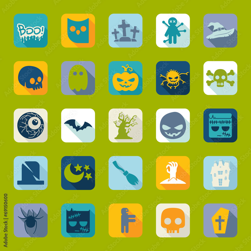 Set of halloween icons Set of halloween icons