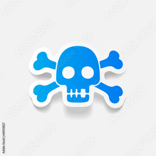 realistic design element: skull