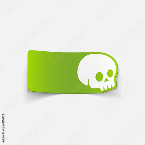 realistic design element: skull