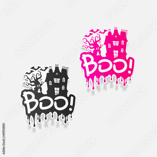 realistic design element: boo
