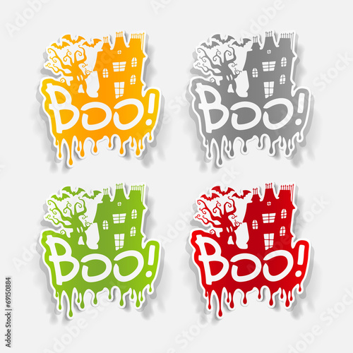 realistic design element: boo