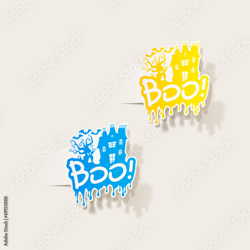 realistic design element: boo