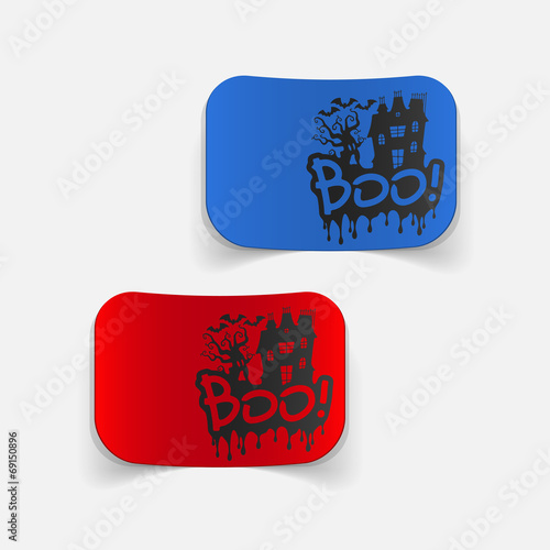 realistic design element: boo