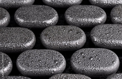 Mokre kamienie bazaltowe photo