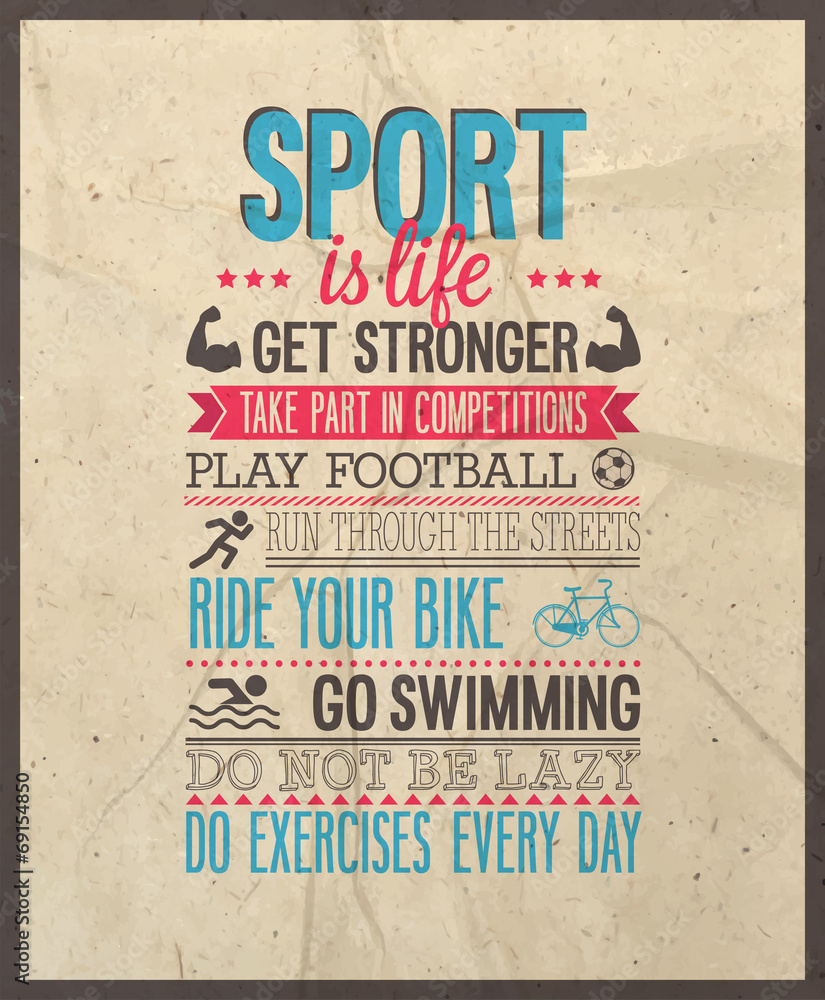 Plakat Sport to życie.