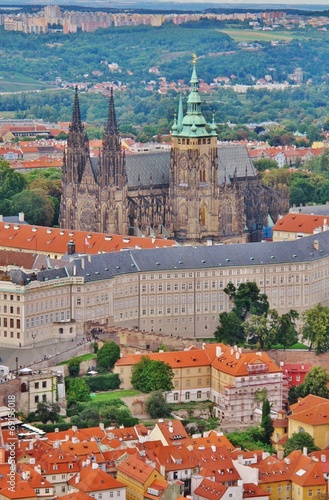 Prag, Blick vom Laurenziberg auf Burg und Dom