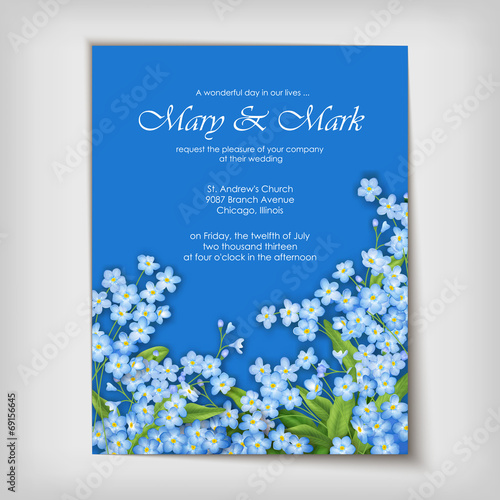 Floral decorative wedding or invitation design