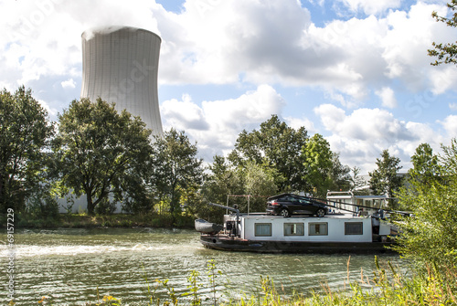 Power station by the river