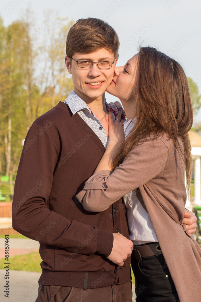 Young fashion Hipster couple in love Young fashion Hipster couple in love