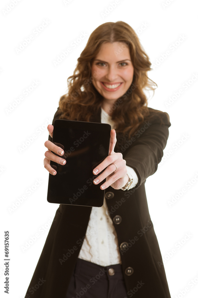 beautiful businesswoman with tablet beautiful businesswoman with tablet
