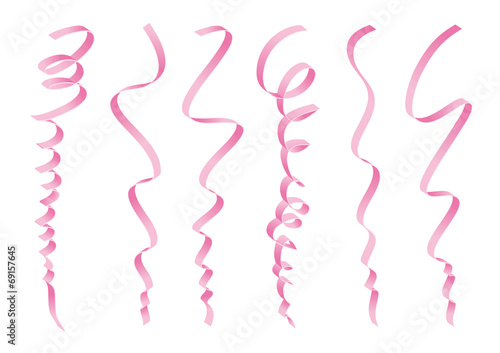 Set of pink ribbons design