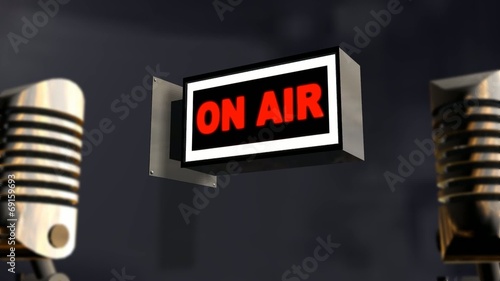 On Air - Studio Background dolly shot with depth of field (DOF)