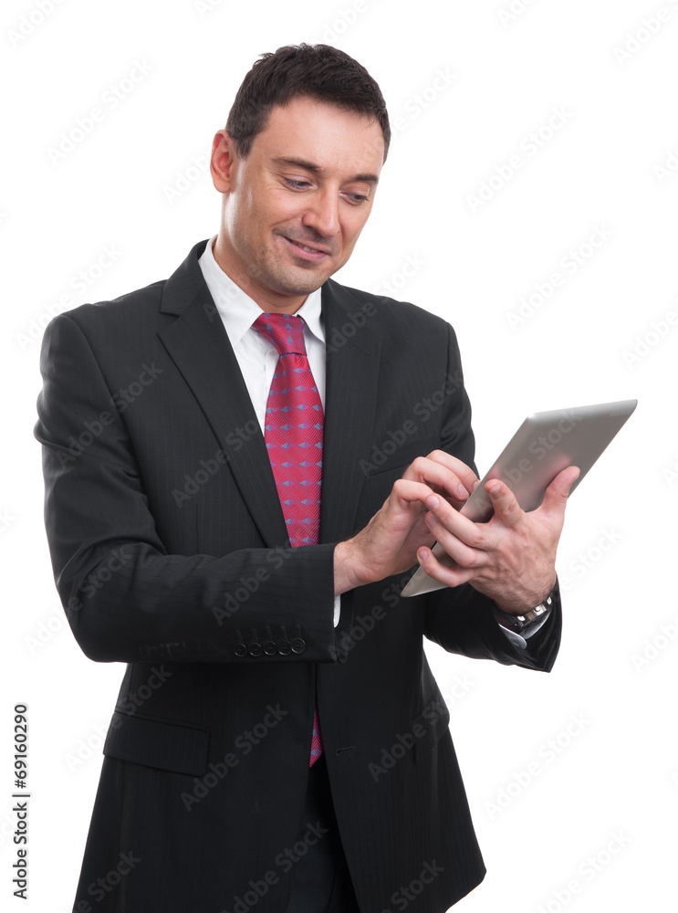 Young Businessman Using Digital Tablet Young Businessman Using Digital Tablet