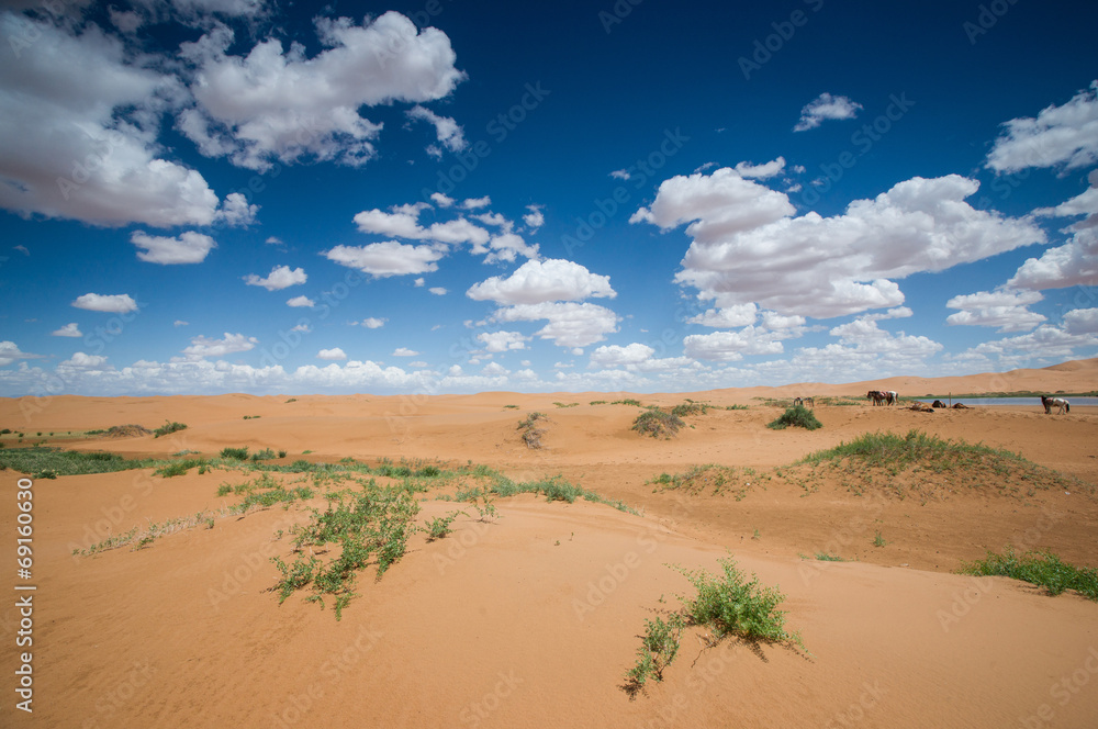 Tengger desert scenery,Inner Mongolia, China Tengger desert scenery,Inner Mongolia, China