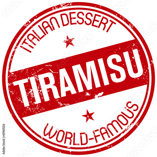 tiramisu dessert stamp