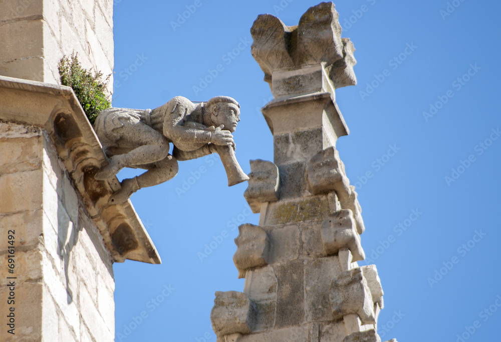 Fototapeta premium Gargulec, kościół Montblanc, Katalonia, Hiszpania