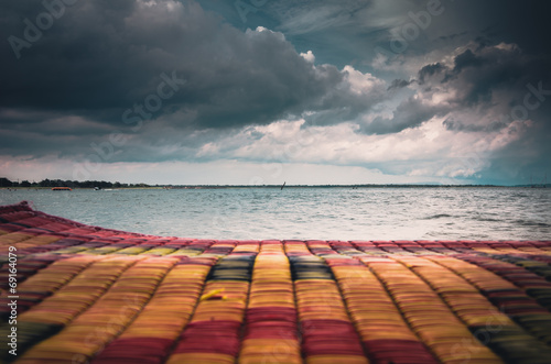 Water and sky in the Reservoir vintage photo