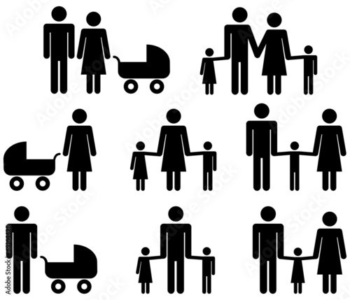 Strichmännchen Familie