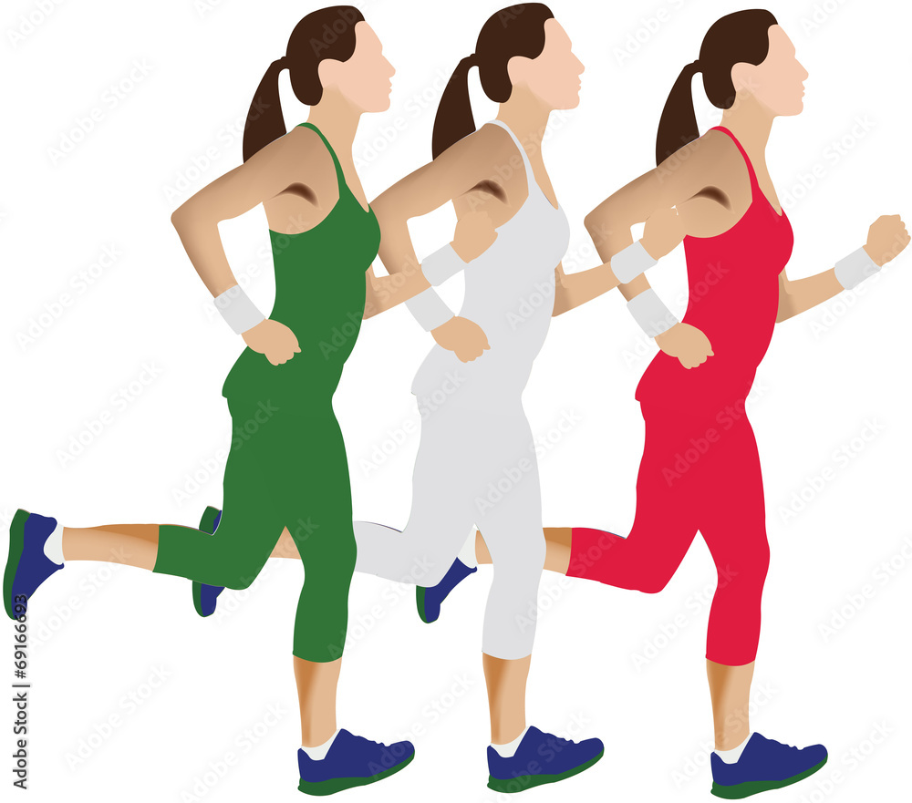 Fototapeta premium maratoneti tricolare