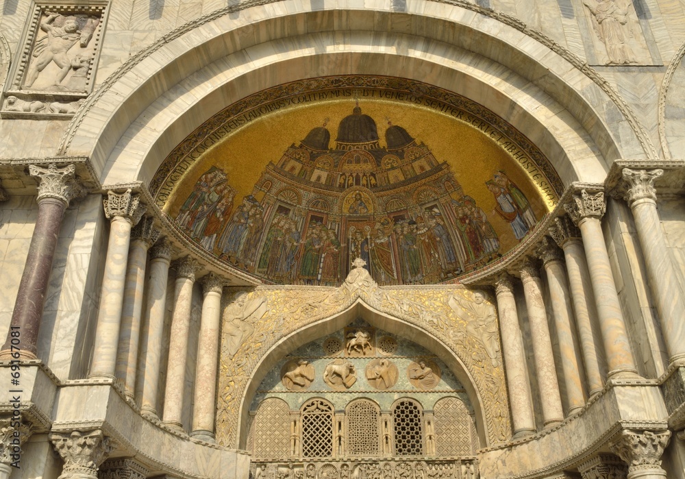 Detail Basilica of Saint Mark, Venice, Italy