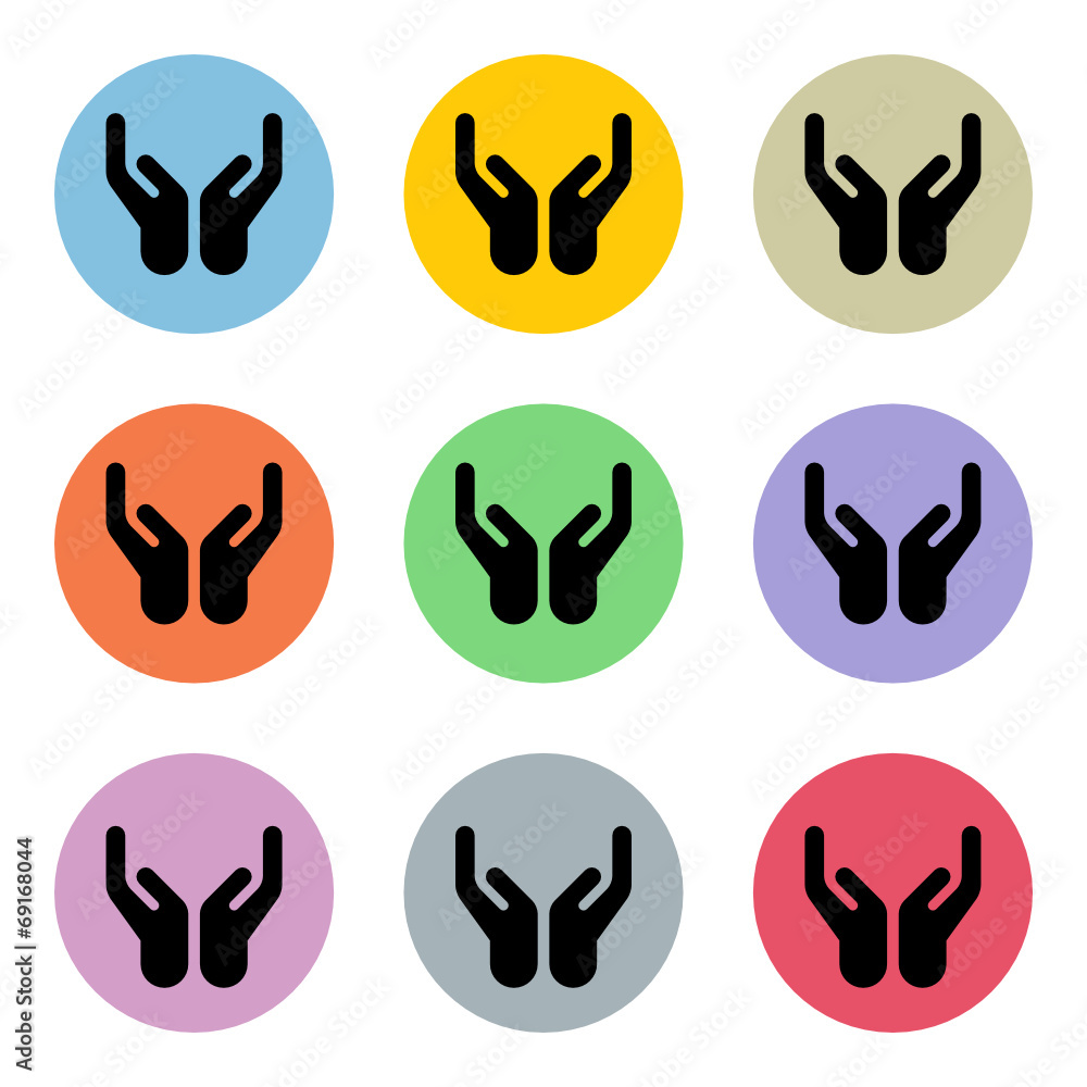 Fototapeta premium Flat Colorful Icon-Set