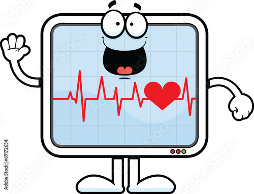 Cartoon Heart Monitor Happy