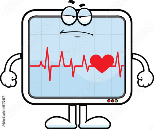 Cartoon Heart Monitor Grumpy