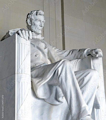 Obraz na plátně Abraham Lincoln Statue, Lincoln Memorial, Washington DC