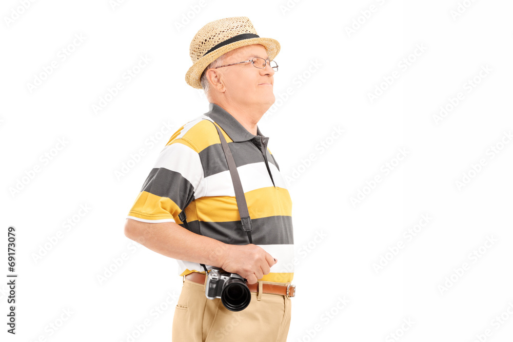 Mature male tourist