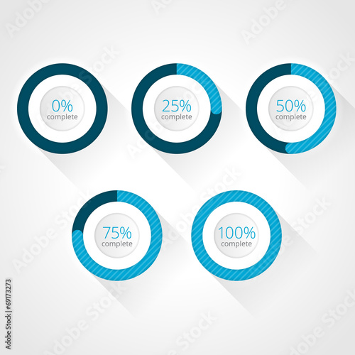 Vector progress bars for website and applications