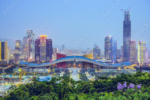 Shenzhen, China Civic Center Skyline photo