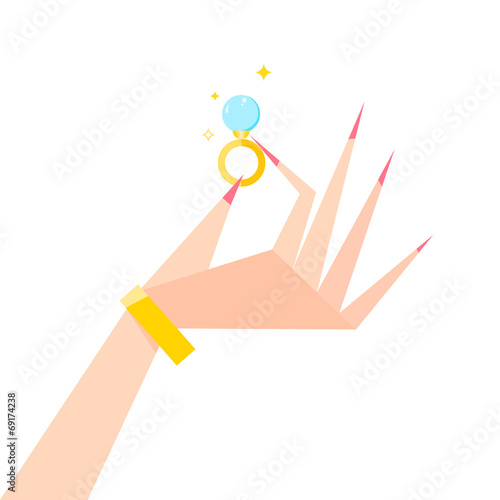 ring on his hand