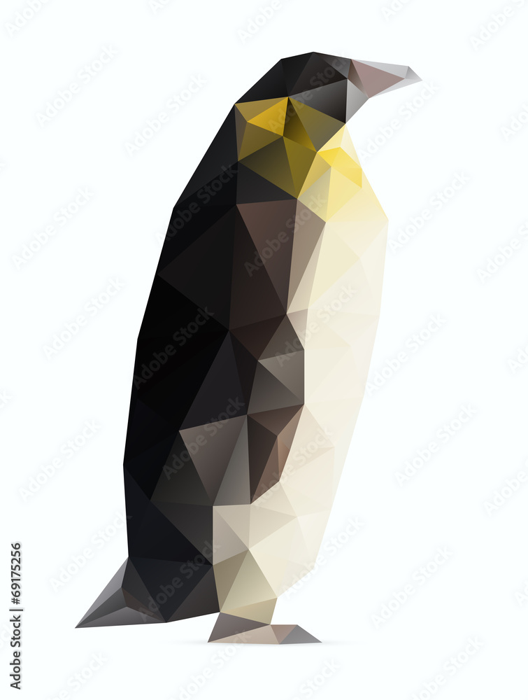 Obraz premium Polygon abstract illustration of penguin