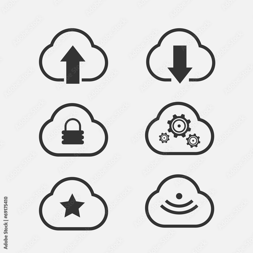 Cloud icons Cloud icons