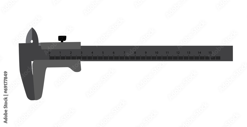 Calipers. Isolated on White Background. Vector Illustration. Calipers. Isolated on White Background. Vector Illustration.