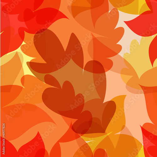 Autumn leaves seamless pattern. Vector illustration