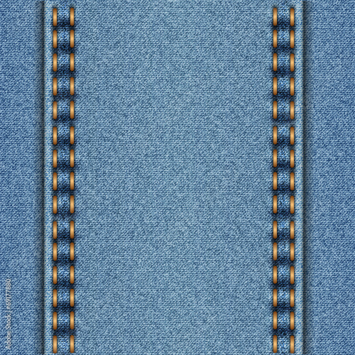 Denim texture with two parallel seams