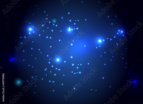 Fototapeta Naklejka Na Ścianę i Meble -  Star Sky Abstract Background Vector Illustration